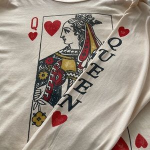 Daydreamer Free People queen of Hearts long sleeve tee